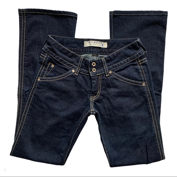 Hudson 26 Bootcut Denim Dark Jeans Flap Pockets - Picture 2 of 10
